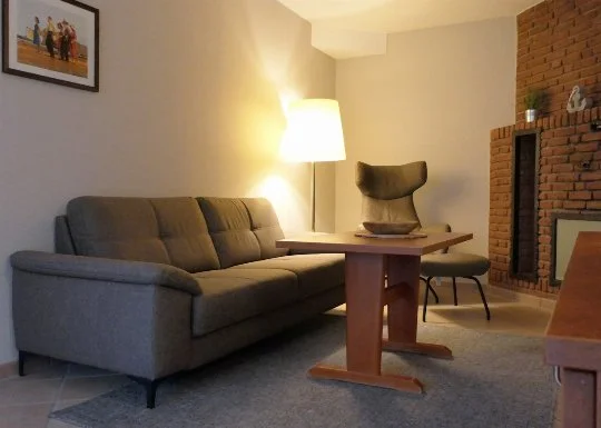 Wohnzimmer in einer Ferienwohnung im Haus Godewind in Duhnen